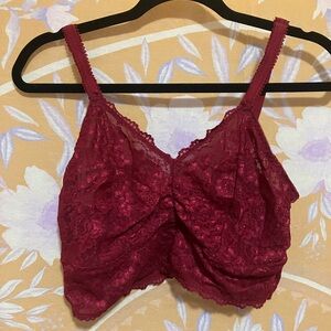 Torrid Lace Bralette in Deep Red 0